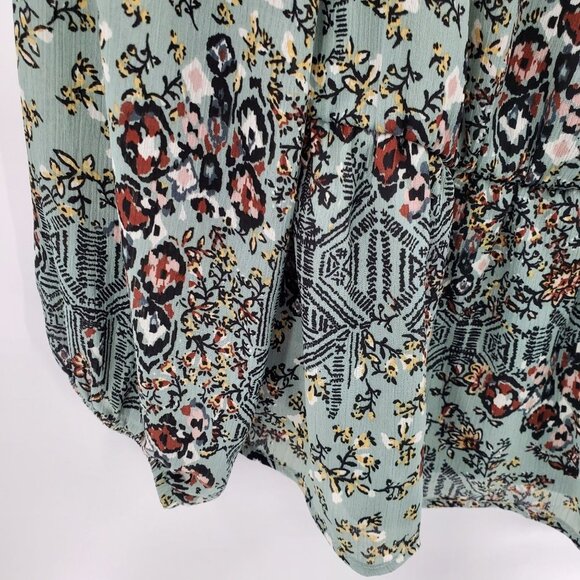Maurices Womens Floral Multicolor Off The Shoulder Blouse Top Size M Long Sleeve - Picture 5 of 12